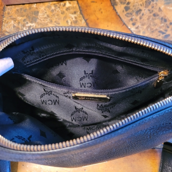 MCM Black Leather Chain Shoulder Bag - Picture 8 of 12